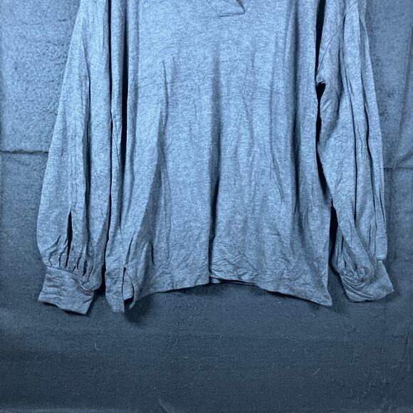CAbi Womens Shirt Gray Collared V Neck Long Sleeve 4258 Stretch Small - Picture 3 of 12